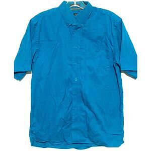 NoNo Maldonado Blue Button Down Shirt Mens S Preppy Summer Casual Classic Office